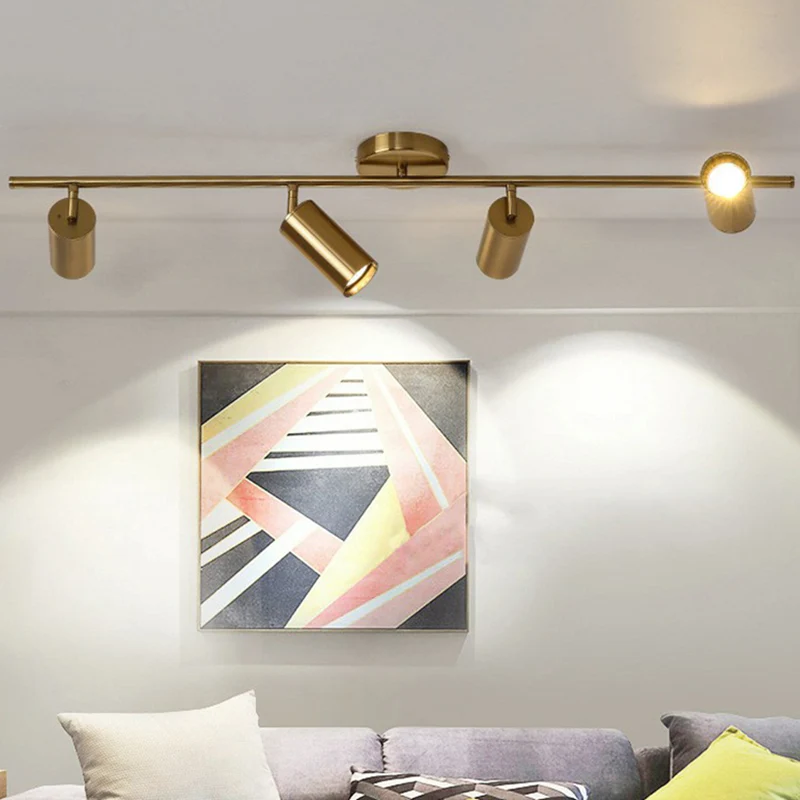 Postmoderne LED-inbouwspot Vergulde buis Semi-inbouwlamp met metalen kap Clearhalo
