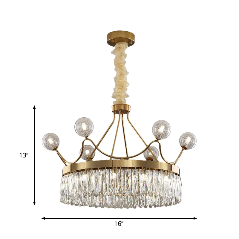 Rechthoekig gesneden kristallen kroonkroonluchter, eigentijdse hangende hanglamp met 13 lampen goud Clearhalo