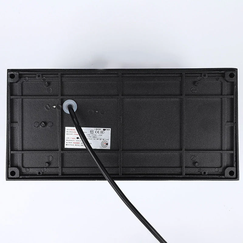 Rechthoekige binnenplaats schansverlichting metalen moderne LED-wandlamp zwart Clearhalo