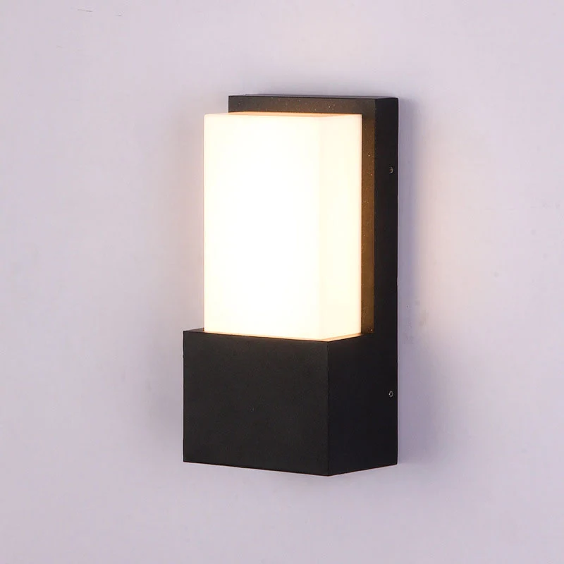 Rechthoekige LED-wandmontage Licht Eenvoud Metallic Binnenplaats Wandkandelaar Verlichting Clearhalo