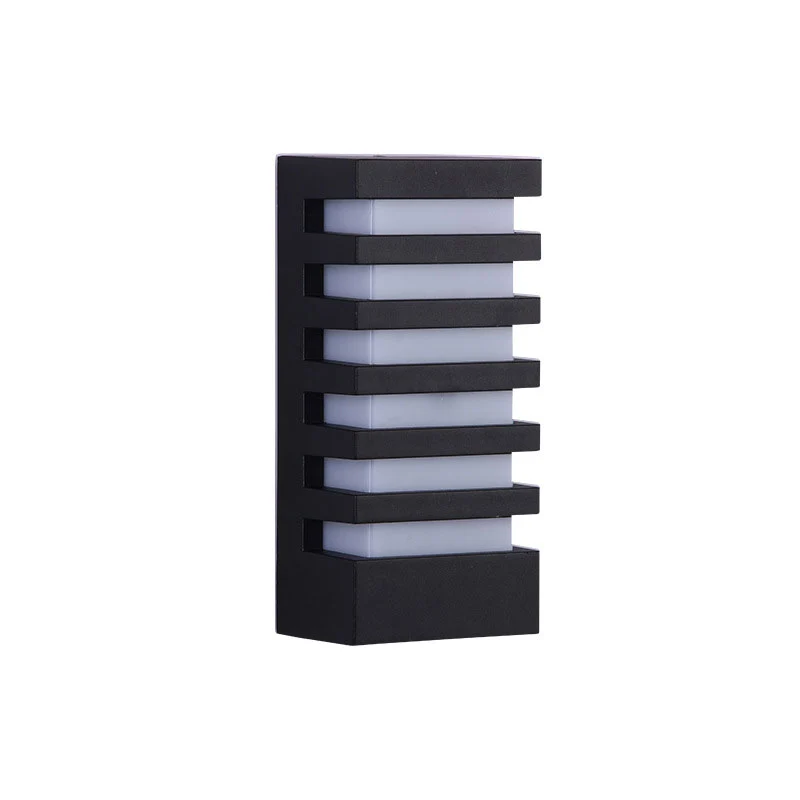 Rechthoekige LED-wandmontage Licht Eenvoud Metallic Binnenplaats Wandkandelaar Verlichting Clearhalo