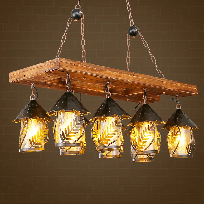 Rechthoekige witte stof/helder glas eiland hanglamp Vintage 8-lichts restaurant kroonluchterlamp zwart Clearhalo