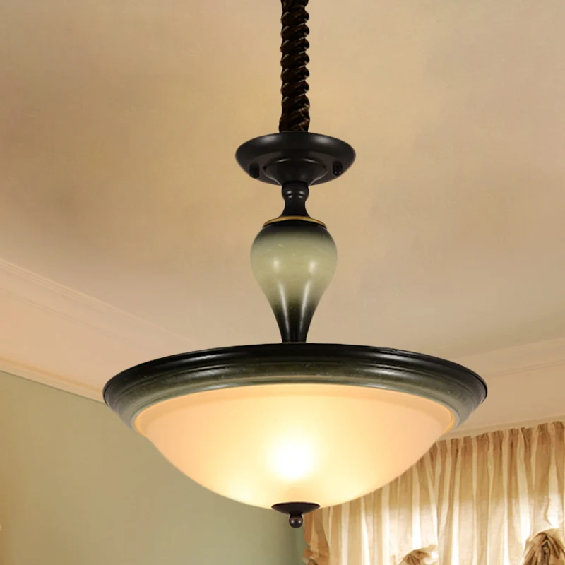 Retro Bowl semi-inbouwlamp 3 lampen matglas inbouwverlichting zwart Clearhalo