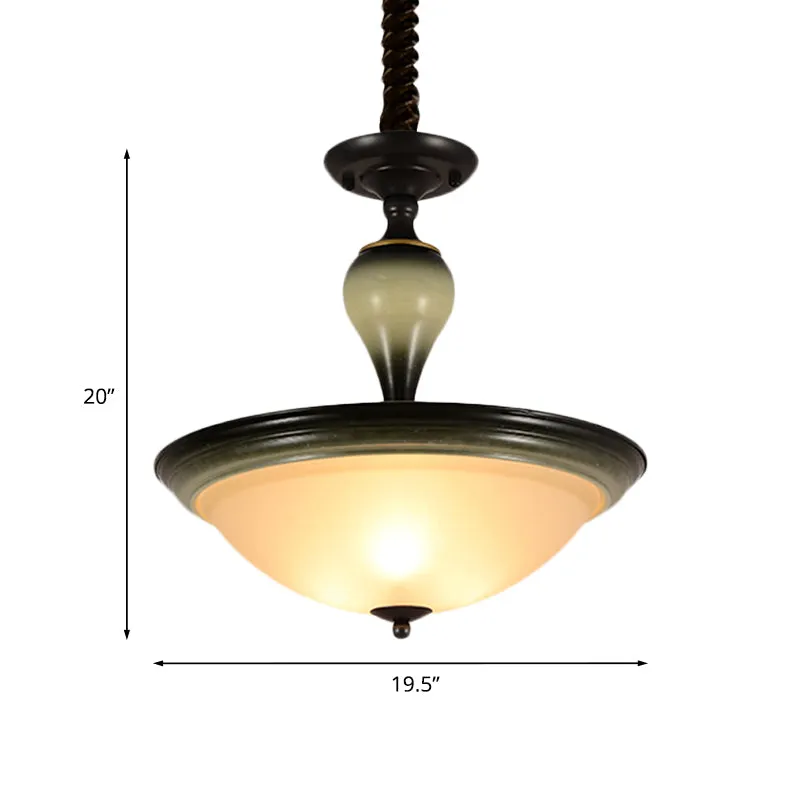 Retro Bowl semi-inbouwlamp 3 lampen matglas inbouwverlichting zwart Clearhalo