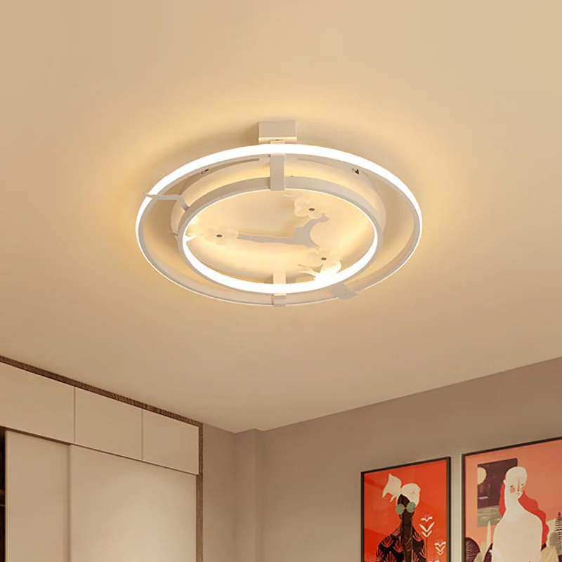 Ring semi-gemonteerde verlichting minimalistisch metaal 17"/21"/25" W LED wit plafondinbouw met bloemmotief warm/wit licht...