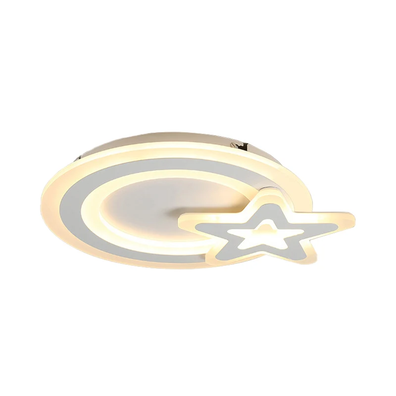 Ring&Star kinderkamer plafondlamp acryl wit Mooie LED-plafondlamp Clearhalo