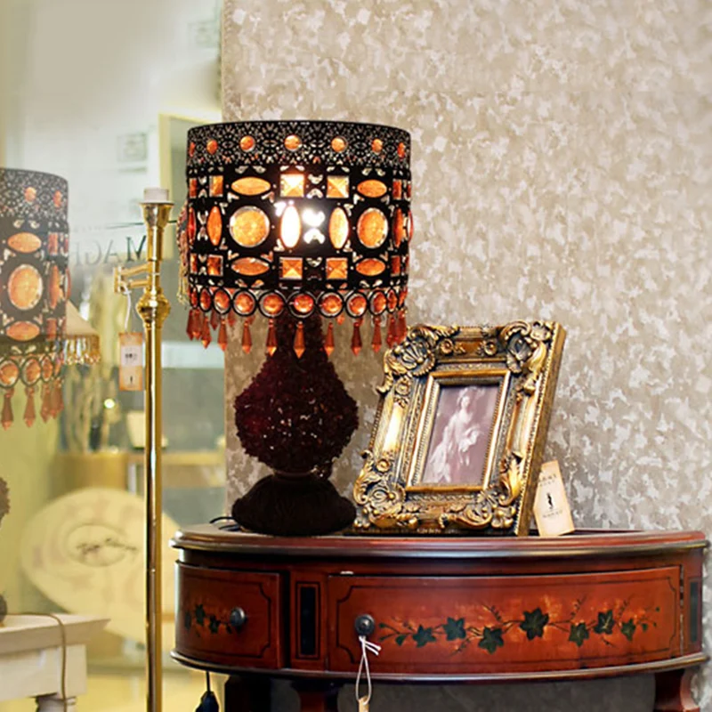 Roest Cilinder Nachtkastje Licht Art Deco Metaal 1 Lamp Woonkamer Nachtkastje Verlichting Clearhalo