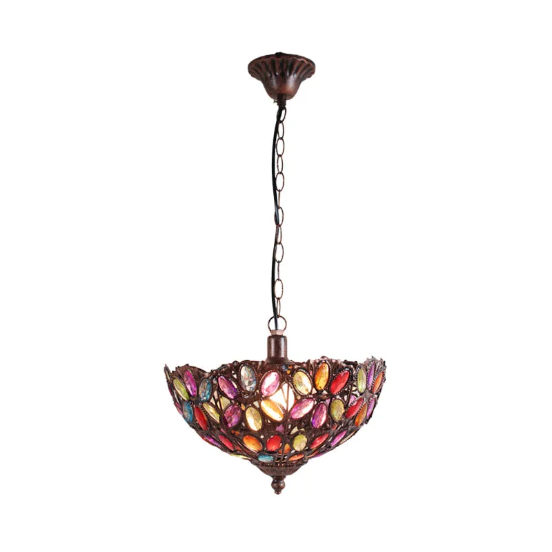 Roest Komvorm Hanglamp Boheems Metaal 1 Lamp Restaurant Hanglamp Clearhalo