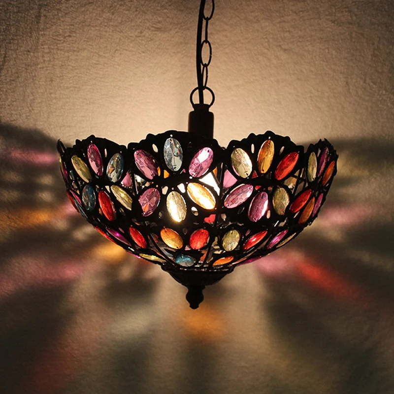 Roest Komvorm Hanglamp Boheems Metaal 1 Lamp Restaurant Hanglamp Clearhalo