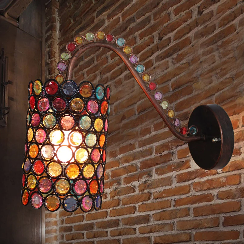 Roest 1 kop schans lichtarmatuur art deco metalen cilinder wandlampenkap voor restaurant Clearhalo