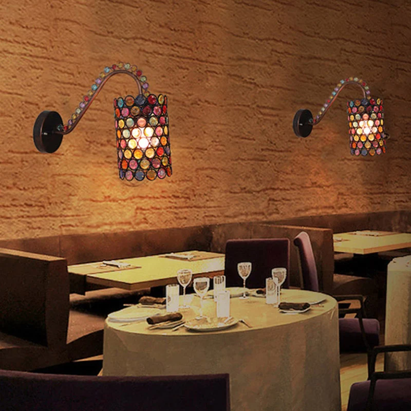 Roest 1 kop schans lichtarmatuur art deco metalen cilinder wandlampenkap voor restaurant Clearhalo