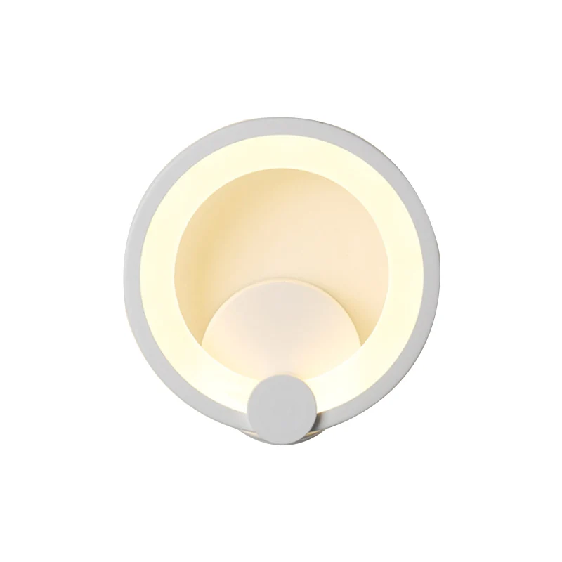 Ronde acryl schans licht modernisme LED 7,5"/10" dia witte wandlamp warm/wit licht Clearhalo