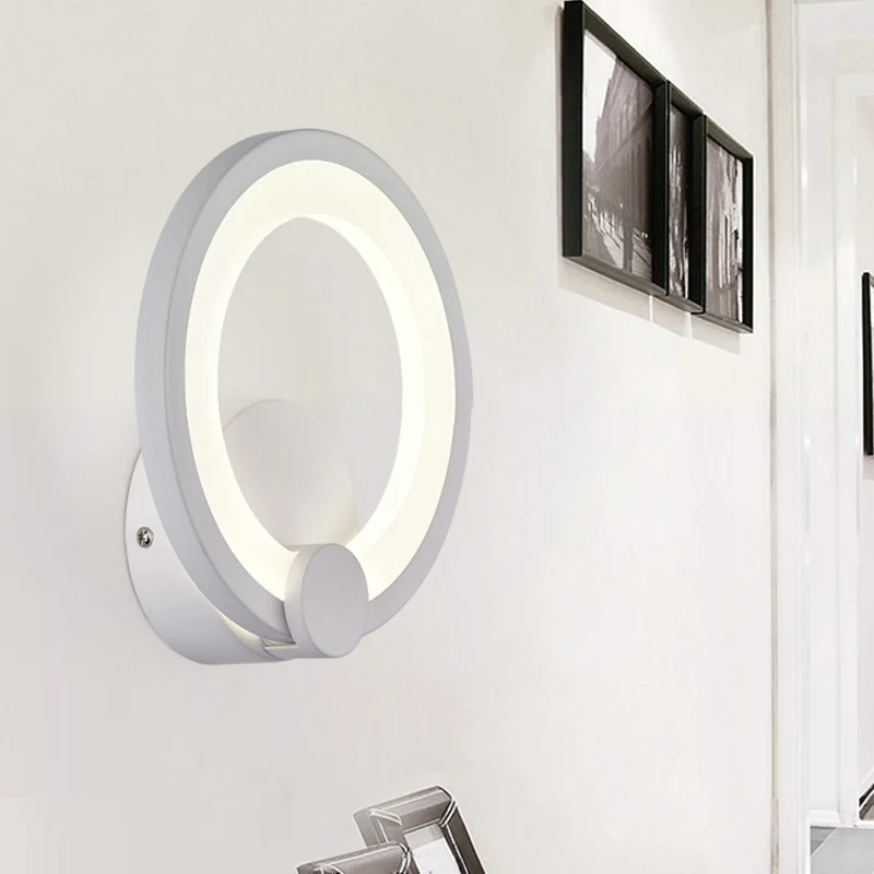 Ronde acryl schans licht modernisme LED 7,5"/10" dia witte wandlamp warm/wit licht Clearhalo