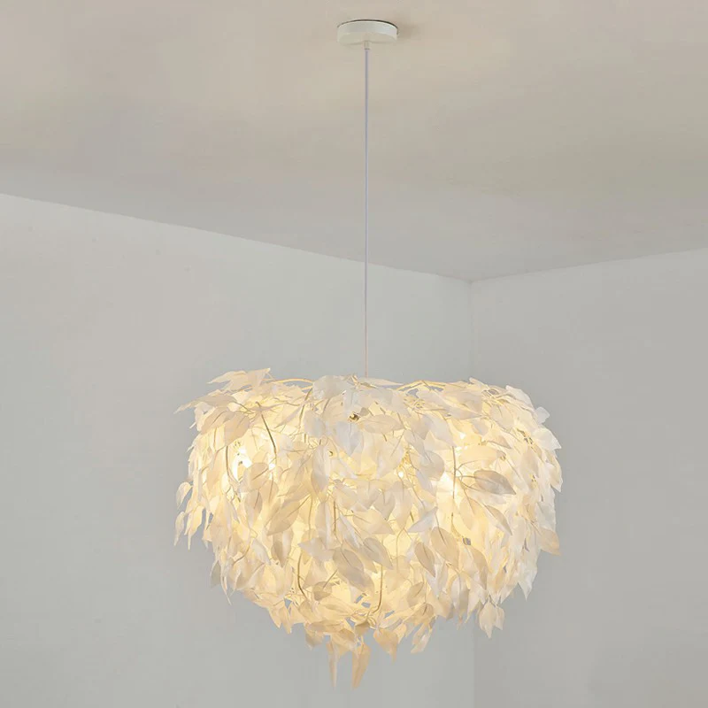 Ronde plafondverlichting Eenvoud Veer Meisjesslaapkamer Hanglamp wit Clearhalo