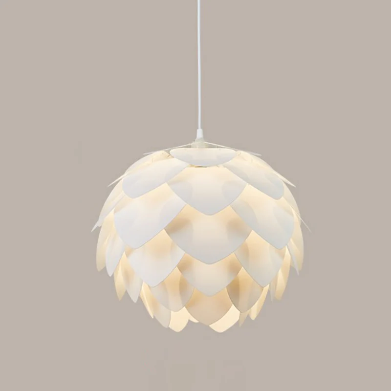 Ronde plafondverlichting Eenvoud Veer Meisjesslaapkamer Hanglamp wit Clearhalo