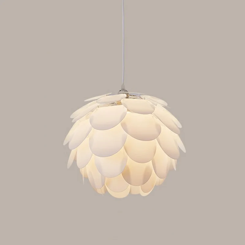 Ronde plafondverlichting Eenvoud Veer Meisjesslaapkamer Hanglamp wit Clearhalo