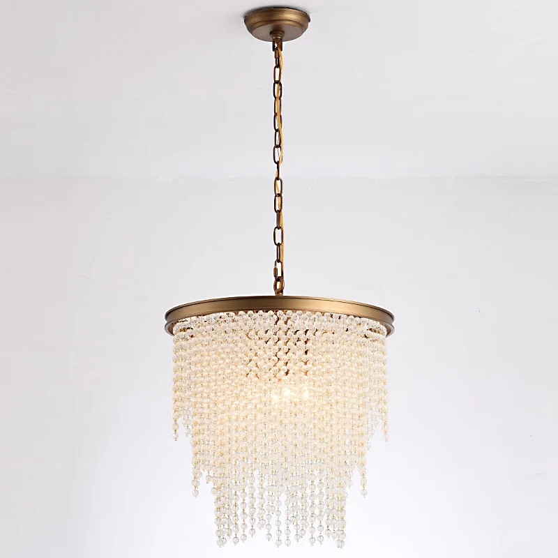 Ronde trapsgewijze 4-lichts hanglamp moderne luxe kristallen woonkamer kleine hanglamp Clearhalo