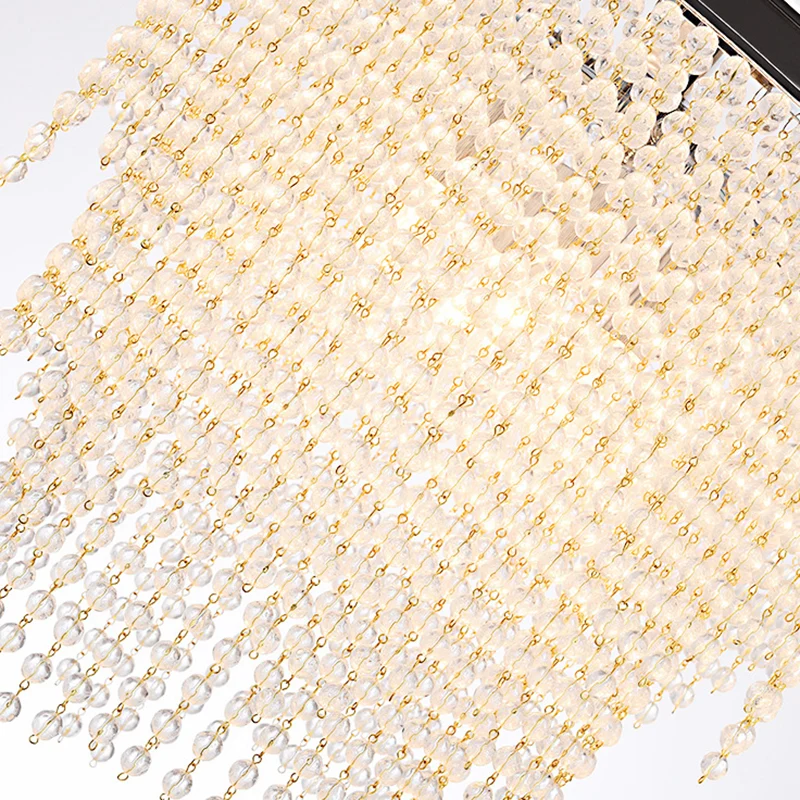 Ronde trapsgewijze 4-lichts hanglamp moderne luxe kristallen woonkamer kleine hanglamp Clearhalo