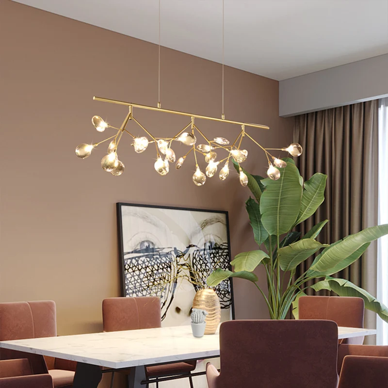 Rookgrijs glazen vuurvliegje Hanglamp Kit Simplicity 27-lichts eilandverlichtingsarmatuur voor eetkamer Clearhalo