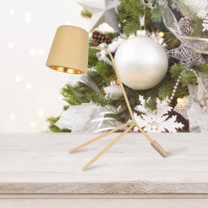 Roze/geel/groene afwerking Kegelbureaulamp Macaron 1 lichtmetalen leeslamp op statief voor slaapkamer Clearhalo