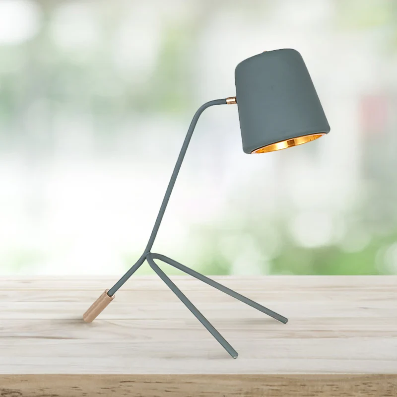 Roze/geel/groene afwerking Kegelbureaulamp Macaron 1 lichtmetalen leeslamp op statief voor slaapkamer Clearhalo