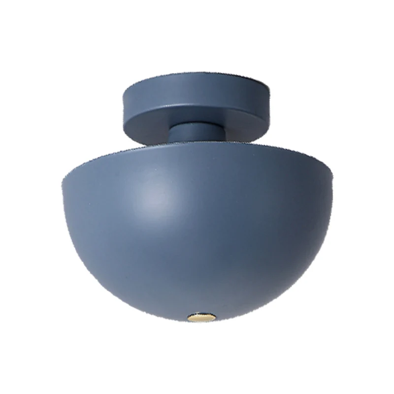 Roze/geel/marineblauwe kom semi-inbouw plafondlamp eigentijds metaal 1 lamp eetkamer semi-inbouwverlichting Clearhalo