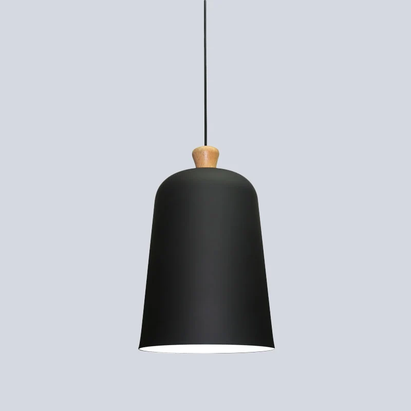 Roze/Grijs/Zwarte Bell Hanglamp Moderne Stijl 1 Lamp Aluminium Plafondverlichting voor Eetkamer Clearhalo