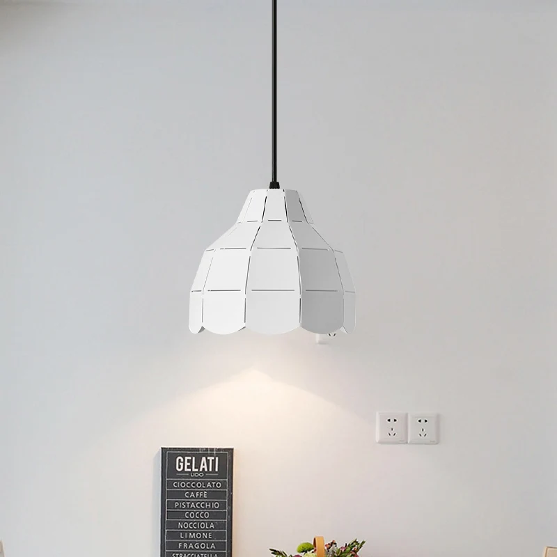 Roze/Wit/Zwart Geschulpte Koepel Plafond Hanglamp Modernisme 1 Lichtmetalen Hanglampenset Clearhalo