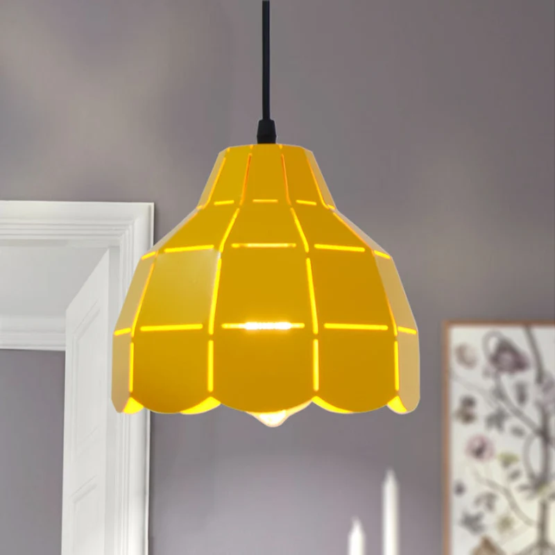 Roze/Wit/Zwart Geschulpte Koepel Plafond Hanglamp Modernisme 1 Lichtmetalen Hanglampenset Clearhalo