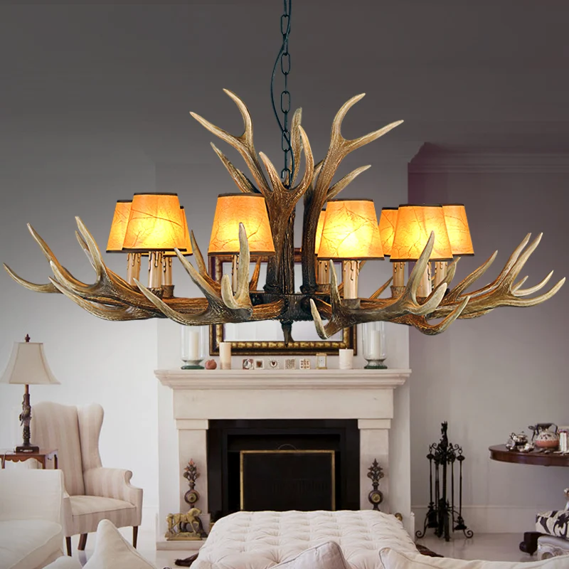 Rustieke conische hangende hanger 6/8/10 lampen hars plafondkroonluchter lichtbruin voor restaurant Clearhalo