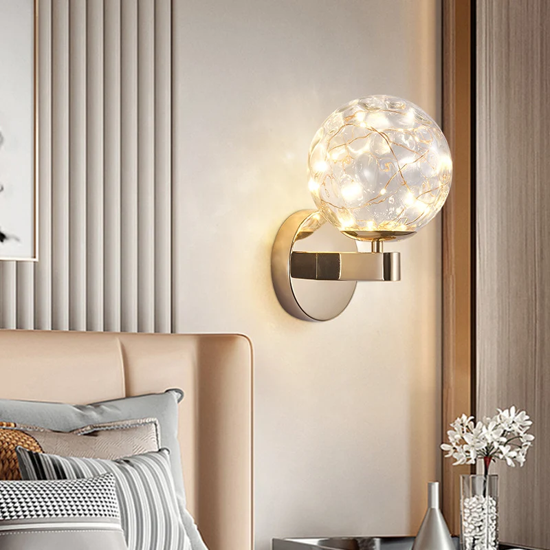 Scandinavische moderne schanslicht ronde vorm ster wandlamp voor slaapkamer woonkamer Clearhalo