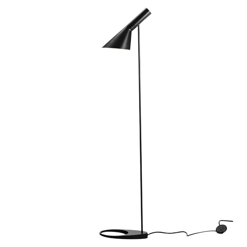 Scandinavische trechtervormige vloerlamp, 1 lamp, metaal, draaibaar, staand licht voor de woonkamer Clearhalo