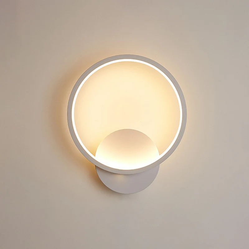 Schaduwrijke schansverlichting Scandinavische stijl acryl gang LED-wandlamp wit Clearhalo