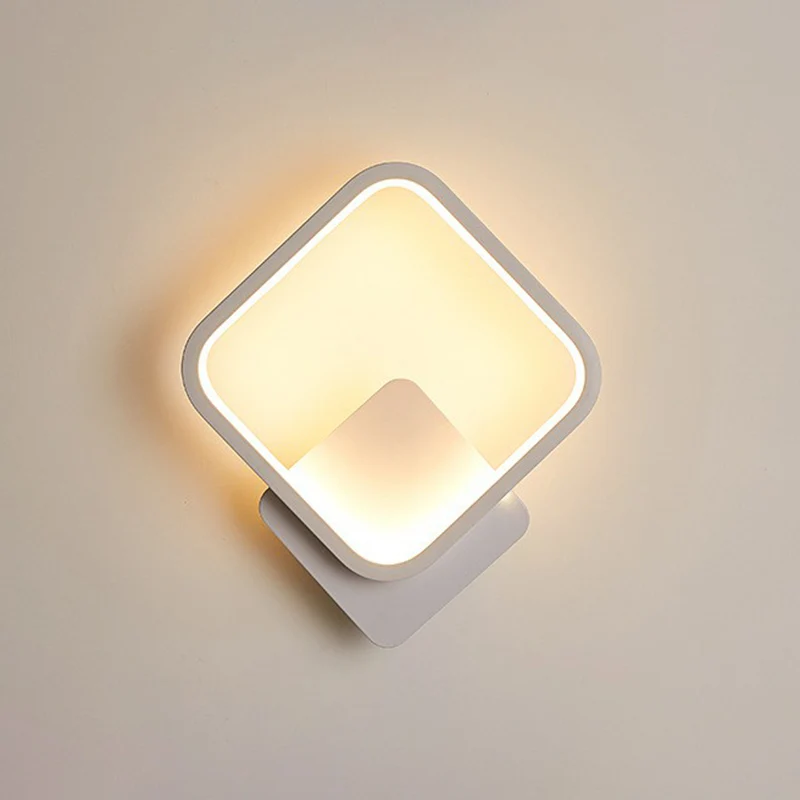 Schaduwrijke schansverlichting Scandinavische stijl acryl gang LED-wandlamp wit Clearhalo