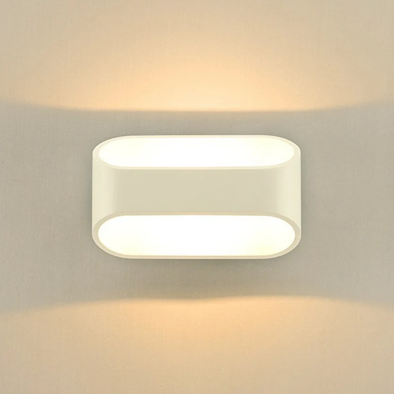 Schaduwrijke schansverlichting Scandinavische stijl acryl gang LED-wandlamp wit Clearhalo