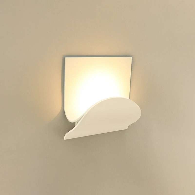 Schaduwrijke schansverlichting Scandinavische stijl acryl gang LED-wandlamp wit Clearhalo