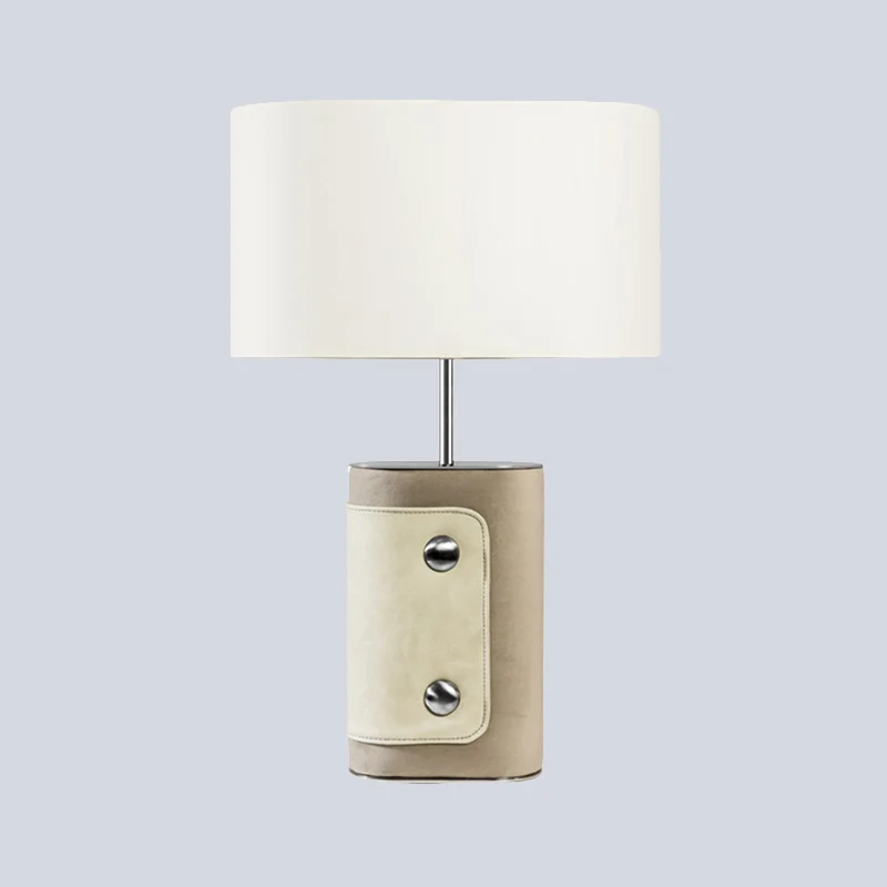 Schaduwrijke tafellamp eigentijdse stof 1-kops kleine bureaulamp wit voor slaapkamer Clearhalo