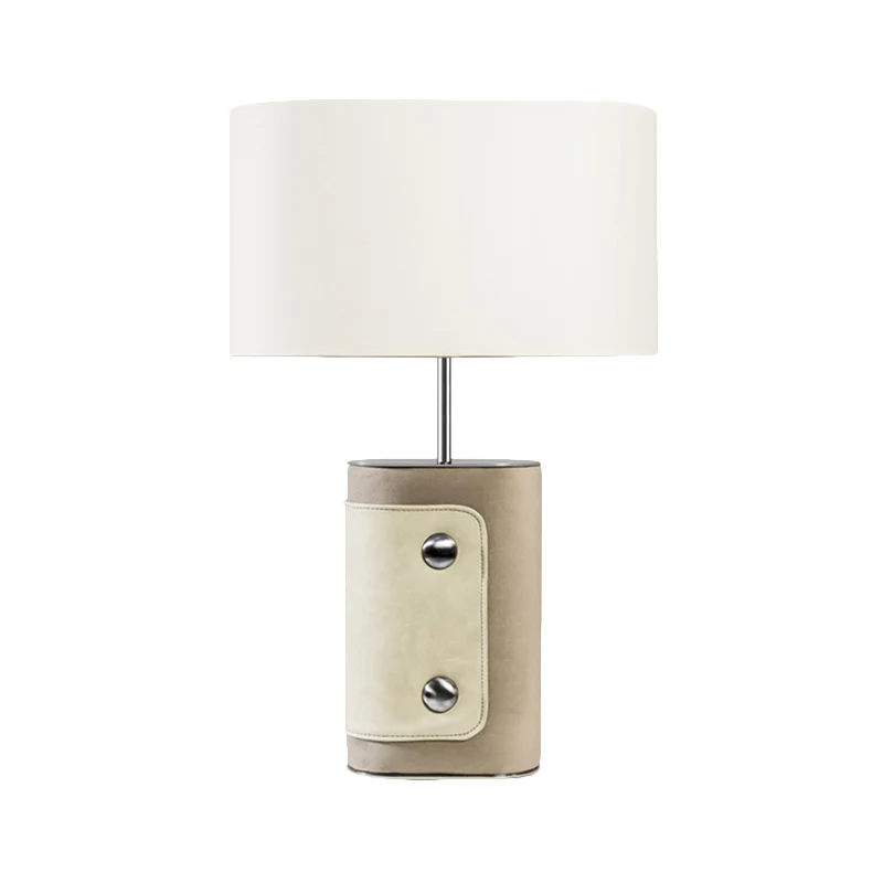 Schaduwrijke tafellamp eigentijdse stof 1-kops kleine bureaulamp wit voor slaapkamer Clearhalo