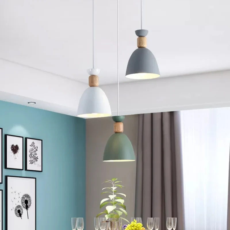 Schaduwrijk/kom/taps toelopend macaron metaal 3-lichts eetkamer plafond hanglamp wit Clearhalo