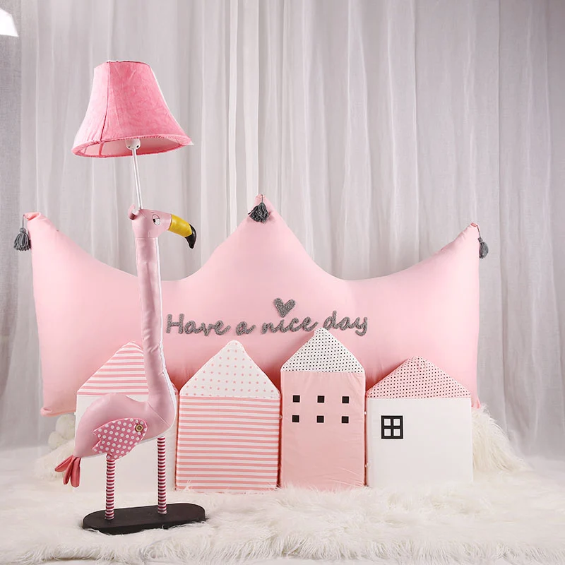 Schattige dierenvloerlamp Eén lichte stoffen vloerlamp met belscherm voor kinderslaapkamer, kleuterschool Clearhalo