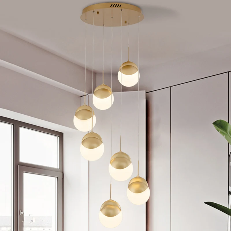 Schijfvormige acrylclusterhanger Postmoderne gouden afwerking LED-hanglamp voor restaurant Clearhalo