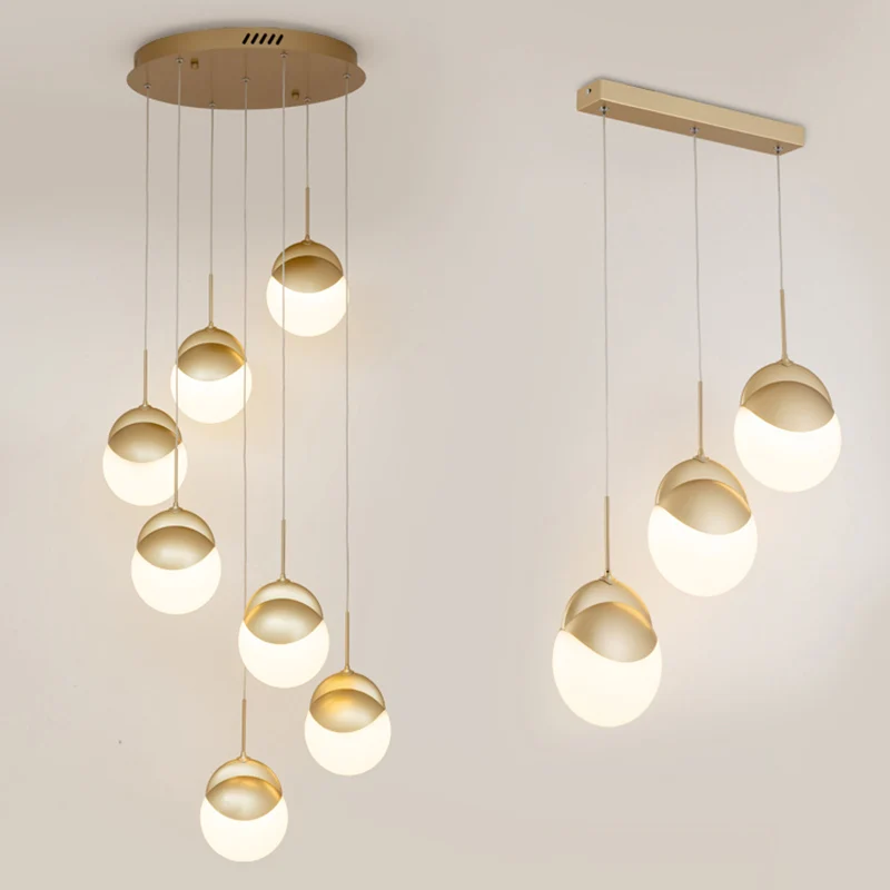 Schijfvormige acrylclusterhanger Postmoderne gouden afwerking LED-hanglamp voor restaurant Clearhalo