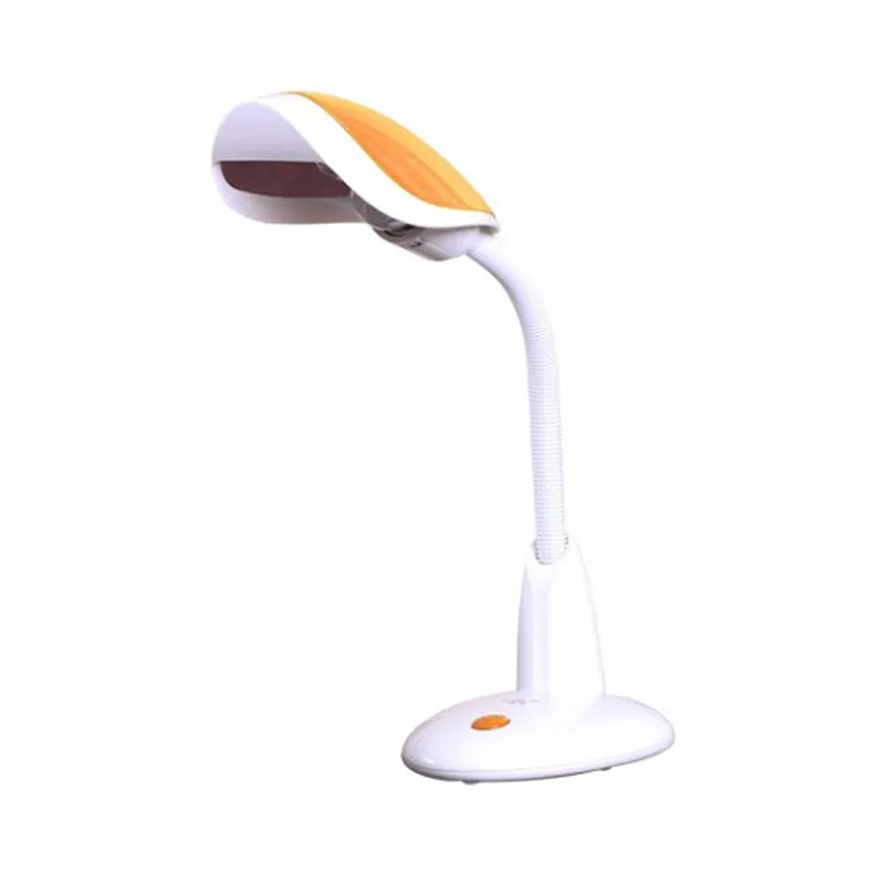 Shell Zwenkarm Taaklamp Moderne metalen enkele studeerkamer Leesboeklamp wit-oranje Clearhalo
