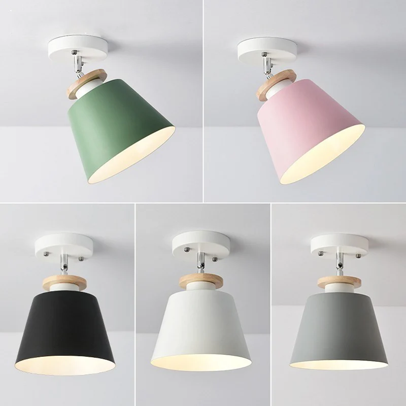 Simple Barrel Semi Flush Plafondlamp Metaal 1 Lichtgang Flexibele Semi Mount Verlichting Clearhalo