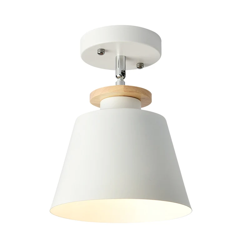 Simple Barrel Semi Flush Plafondlamp Metaal 1 Lichtgang Flexibele Semi Mount Verlichting Clearhalo