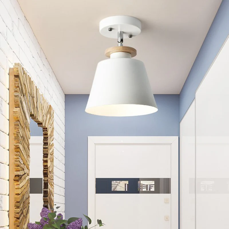 Simple Barrel Semi Flush Plafondlamp Metaal 1 Lichtgang Flexibele Semi Mount Verlichting Clearhalo