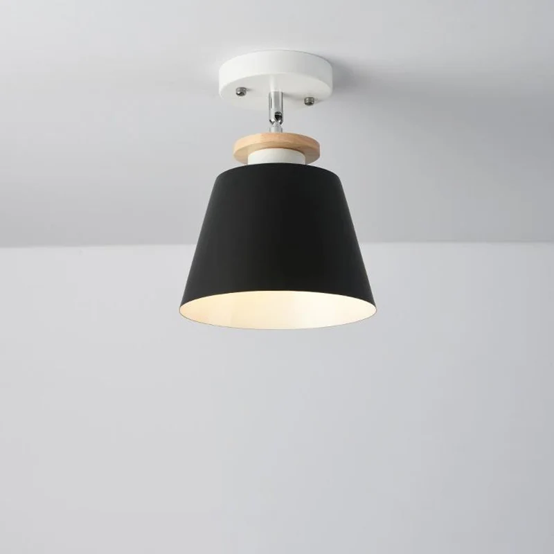 Simple Barrel Semi Flush Plafondlamp Metaal 1 Lichtgang Flexibele Semi Mount Verlichting Clearhalo