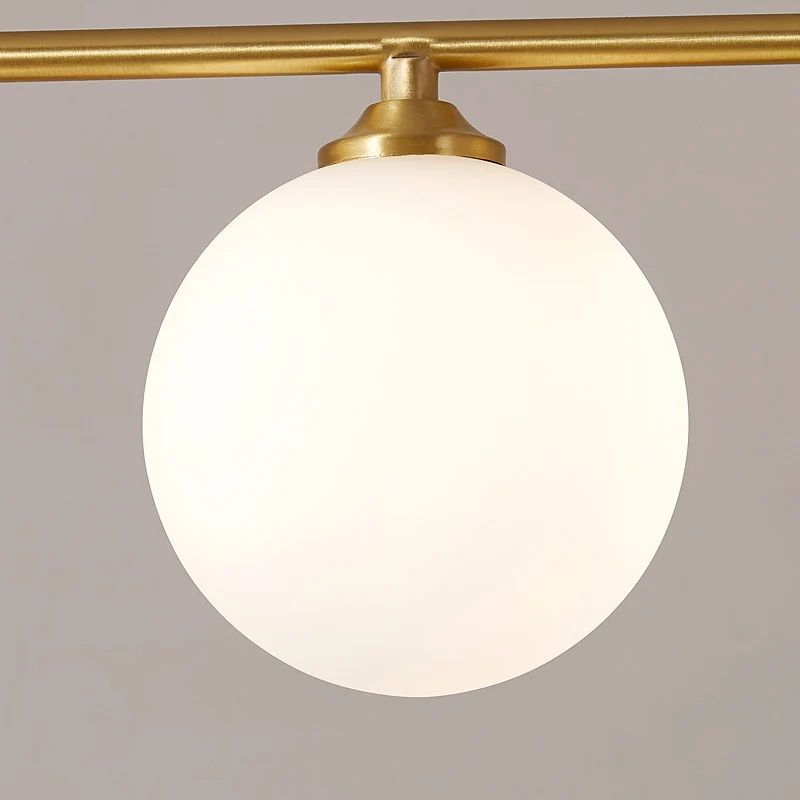 Simplicity Ball hanglamp opaline glazen eetkamer eilandlamp goud Clearhalo
