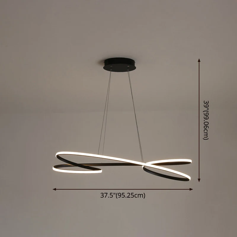 Simplicity Line LED kroonluchter licht aluminium moderne stijl slaapkamer hanglamp Clearhalo