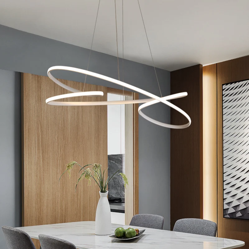 Simplicity Line LED kroonluchter licht aluminium moderne stijl slaapkamer hanglamp Clearhalo